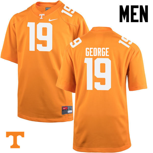 Men #19 Jeff George Tennessee Volunteers College Football Jerseys-Orange